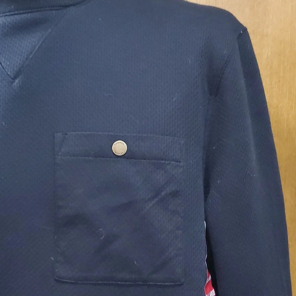 Coleman waffle knit sherpa lined pullover front pocket shirt NWT black - Picture 2 of 9